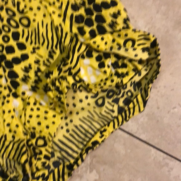 Vans Yellow, Black & White animal print shorts - Picture 2 of 4